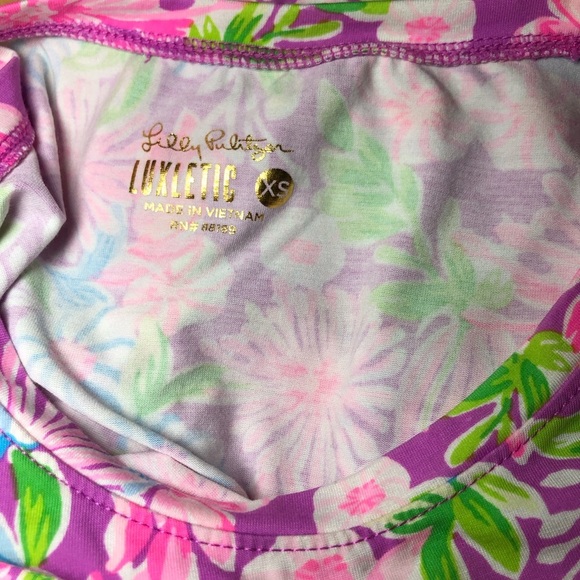 LILLY PULITZER Luxletic Westley floral tropical Tank top size XS - Picture 6 of 9